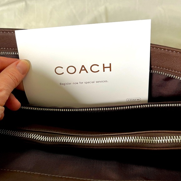 Coach Leather Portfolio Briefcase Mahogany Brown - Picture 7 of 13